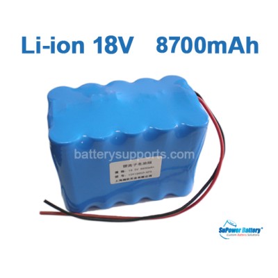 18V 21V 15*18650 8700mAh 5S3P Lithium ion Li-ion Battery Pack