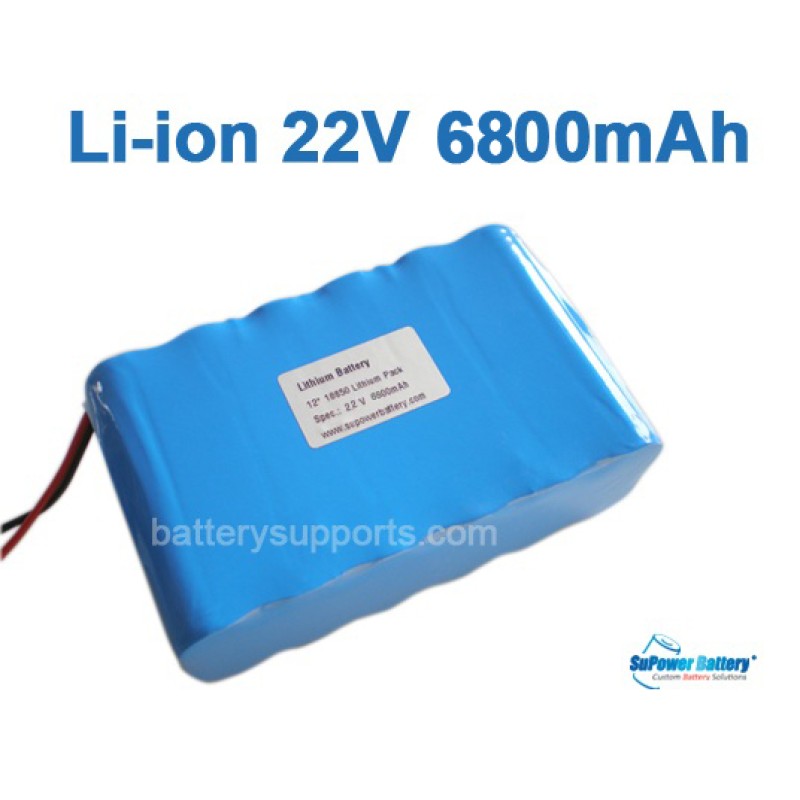 22V 25.2V 12*18650 6800mAh 6S2P Lithium ion Li-ion Battery Pack