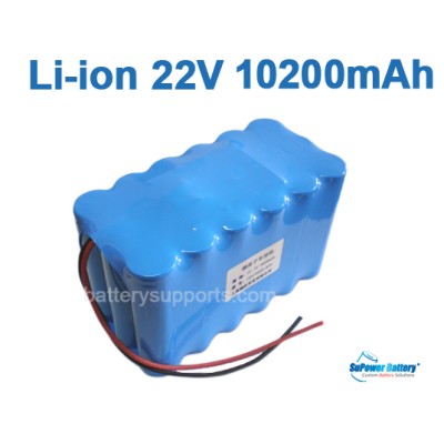 22V 25.2V 18*18650 10200mAh 6S3P Lithium ion Li-ion Battery Pack