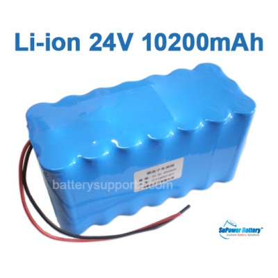 24V 29.4V 21*18650 10200mAh 7S3P Lithium ion Li-ion Battery Pack
