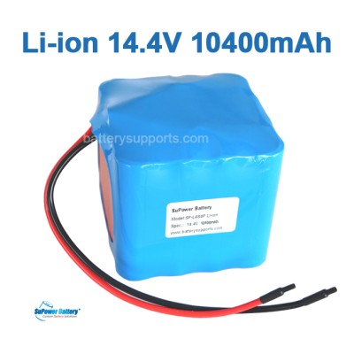 14.4V 14.8V 16*18650 10400mAh 4S4P Lithium ion Li-ion Battery