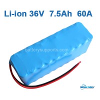 36V  37V  42V  7.5Ah  60A  7500mAh Lithium Li-ion Battery Pack