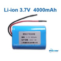 3.6V 3.7V 2* 18500 4000mAh 2P Lithium ion Li-ion Battery Pack