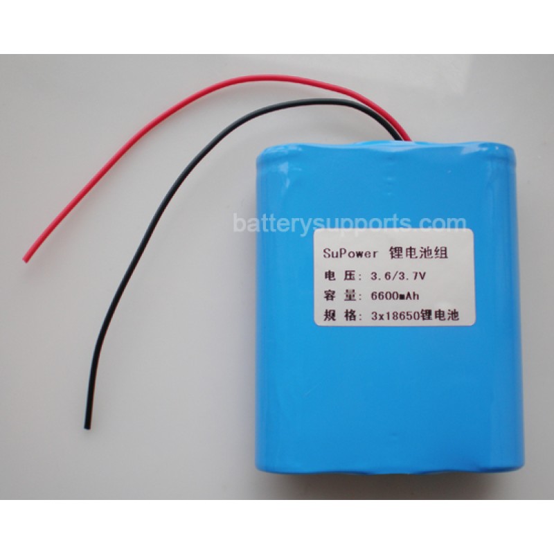 3.6V 3.7V 3* 18650 6600mAh 3P Lithium ion Li-ion Battery Pack