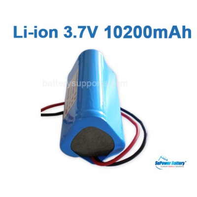 3.6V 3.7V 3* 18650 10200mAh 3P Lithium ion Li-ion Battery Pack