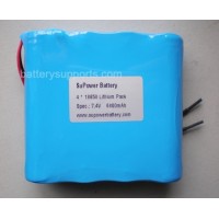 7.2V 7.4V 4* 18650 6800mAh 2S2P Lithium ion Li-ion Battery Pack
