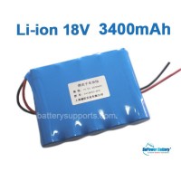 18V 21V 5*18650 3400mAh 5S Lithium ion Li-ion Battery Pack