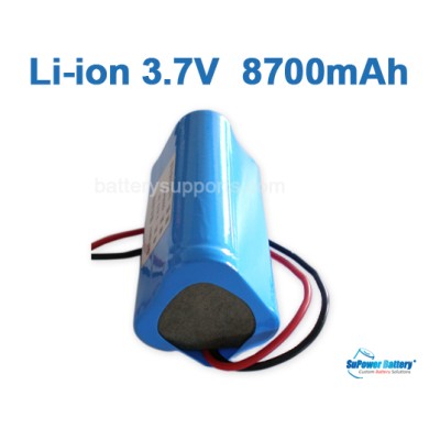 3.6V 3.7V 3* 18650 8700mAh 3P Lithium ion Li-ion Battery Pack