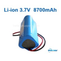 3.6V 3.7V 3* 18650 8700mAh 3P Lithium ion Li-ion Battery Pack