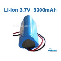 3.6V 3.7V 3* 18650 9300mAh 3P Lithium ion Li-ion Battery Pack