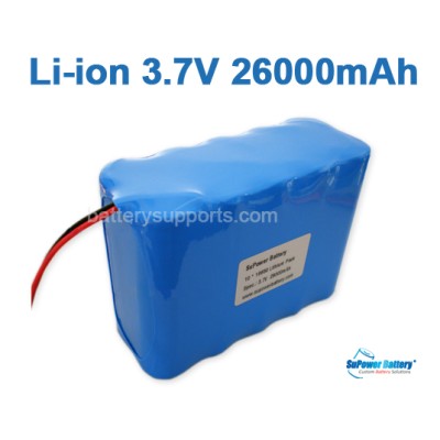 3.6V 3.7V 10* 18650 26000mAh 10P Lithium ion Li-ion Battery Pack