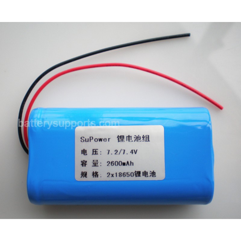 7.2V 7.4V 2* 18650 2600mAh 2S Lithium ion Li-ion Battery Pack