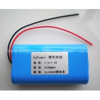 7.2V 7.4V 2* 18650 3100mAh 2S Lithium ion Li-ion Battery Pack