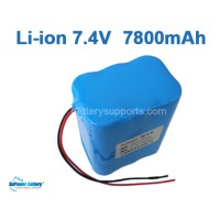 7.2V 7.4V 6* 18650 7800mAh 2S3P Lithium ion Li-ion Battery Pack