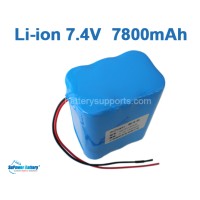 7.2V 7.4V 6* 18650 7800mAh 2S3P Lithium ion Li-ion Battery Pack 7.2V 7.4V 6* 18650 7800mAh 2S3P Lithium ion Li-ion Battery Pack