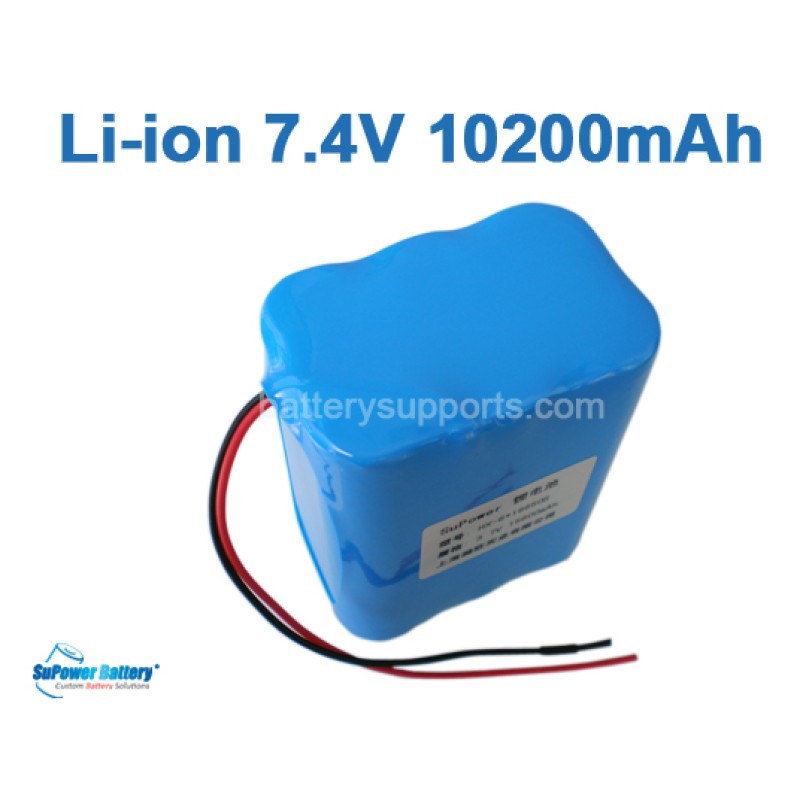 7.2V 7.4V 6* 18650 10200mAh 2S3P Lithium ion Li-ion Battery Pack