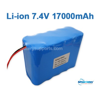 7.2V 7.4V 10* 18650 17Ah 2S5P Lithium ion Li-ion Battery Pack