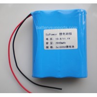 10.8V 11.1V 12V LiMnO2 2600mAh 3S Lithium Li-ion Battery Pack